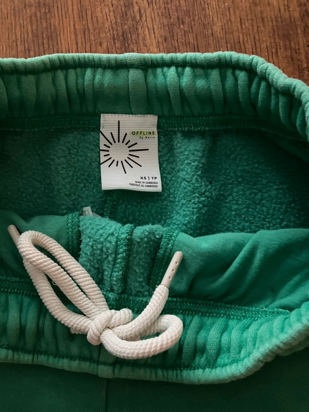 Offline Aerie Teal Green Fleece-Lined Drawstring Shorts